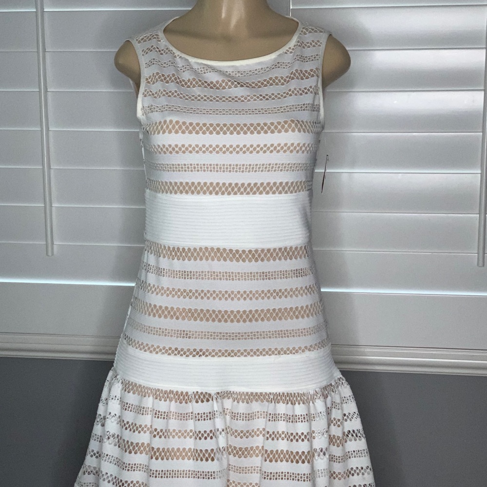 White Scalloped Dress